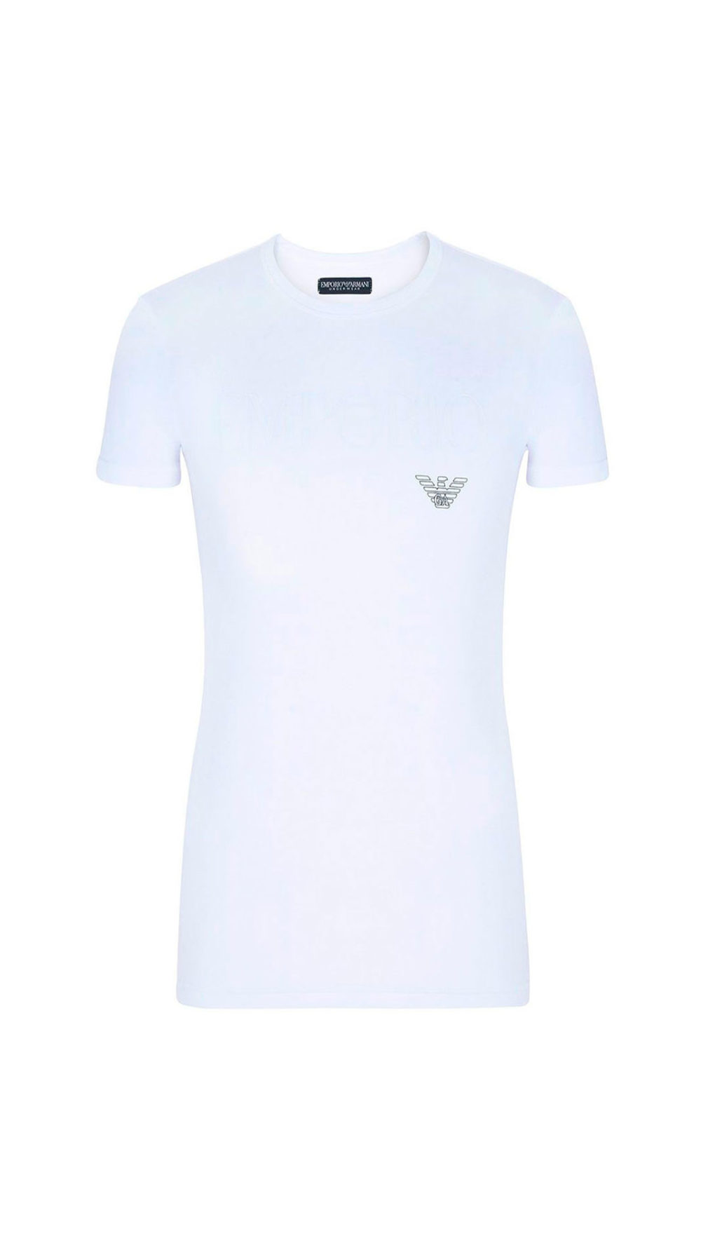 Camiseta Emporio Armani con logo en la parte delantera y parte trasera
