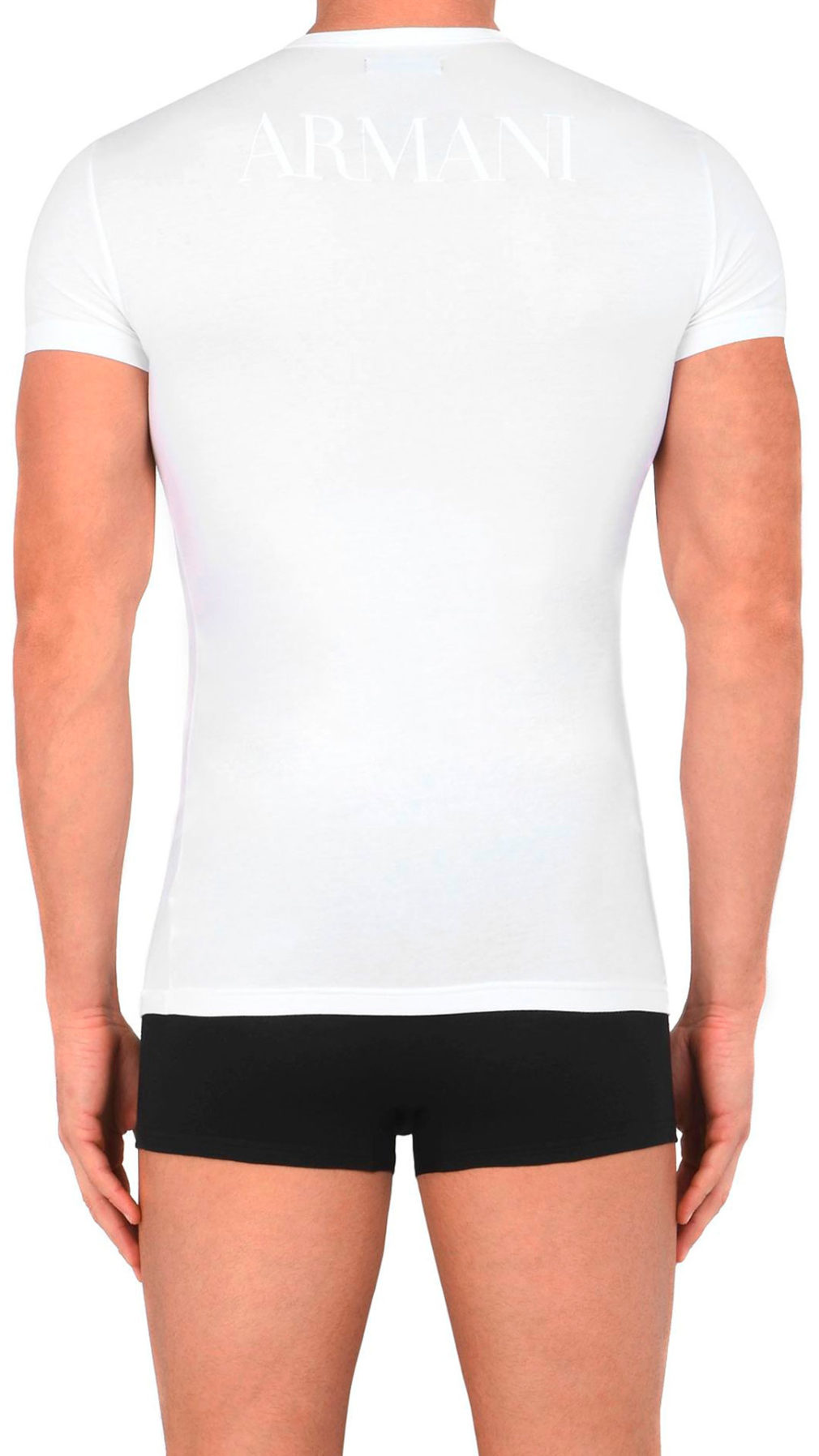 Camiseta Emporio Armani con logo en la parte delantera y parte trasera