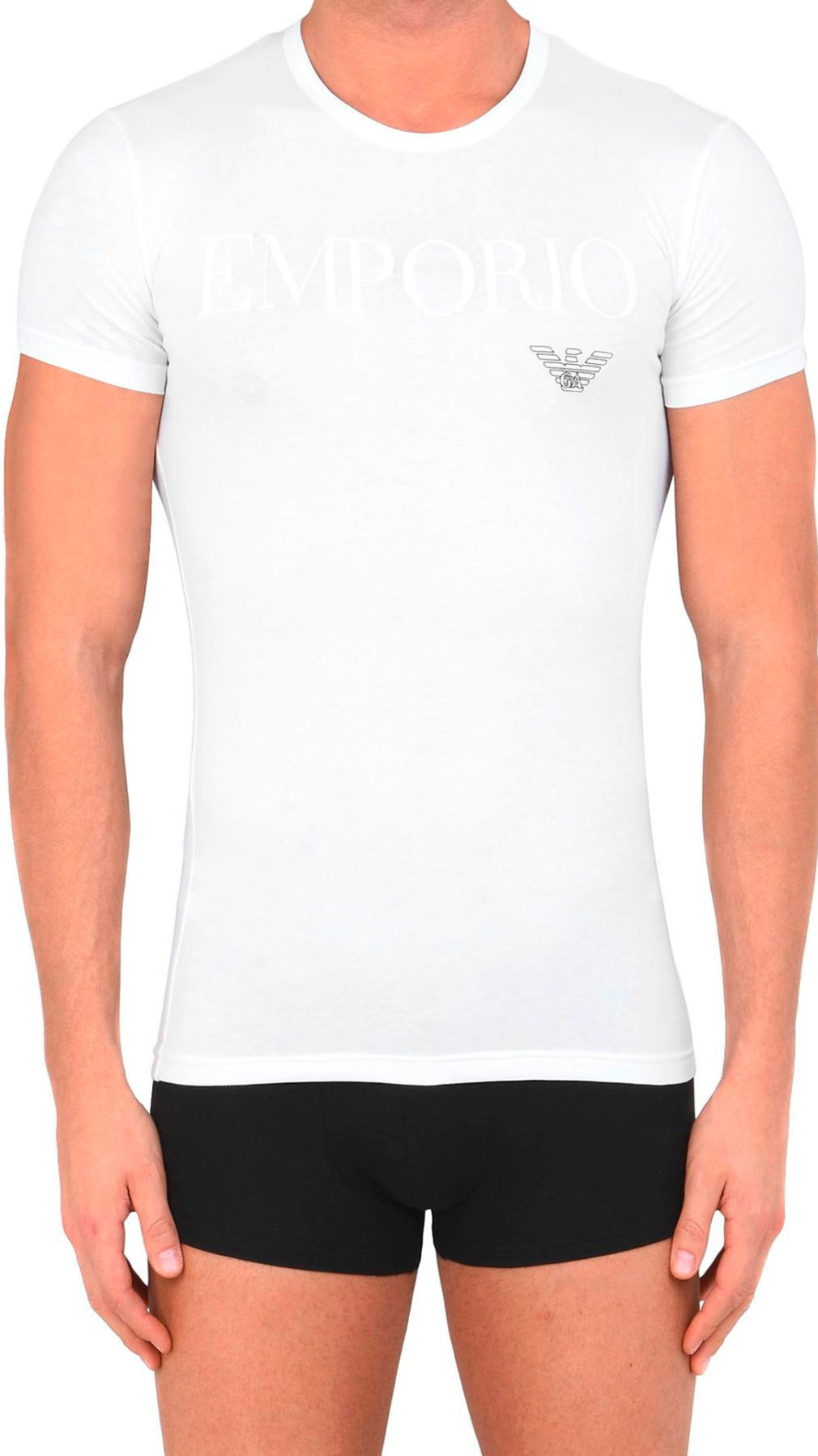 Camiseta Emporio Armani con logo en la parte delantera y parte trasera