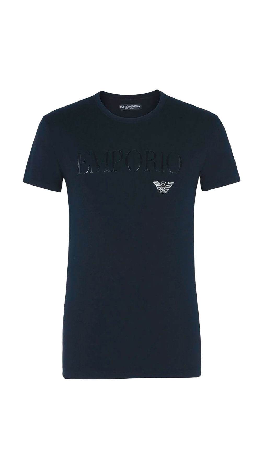 Camiseta Emporio Armani con logo en la parte delantera y parte trasera