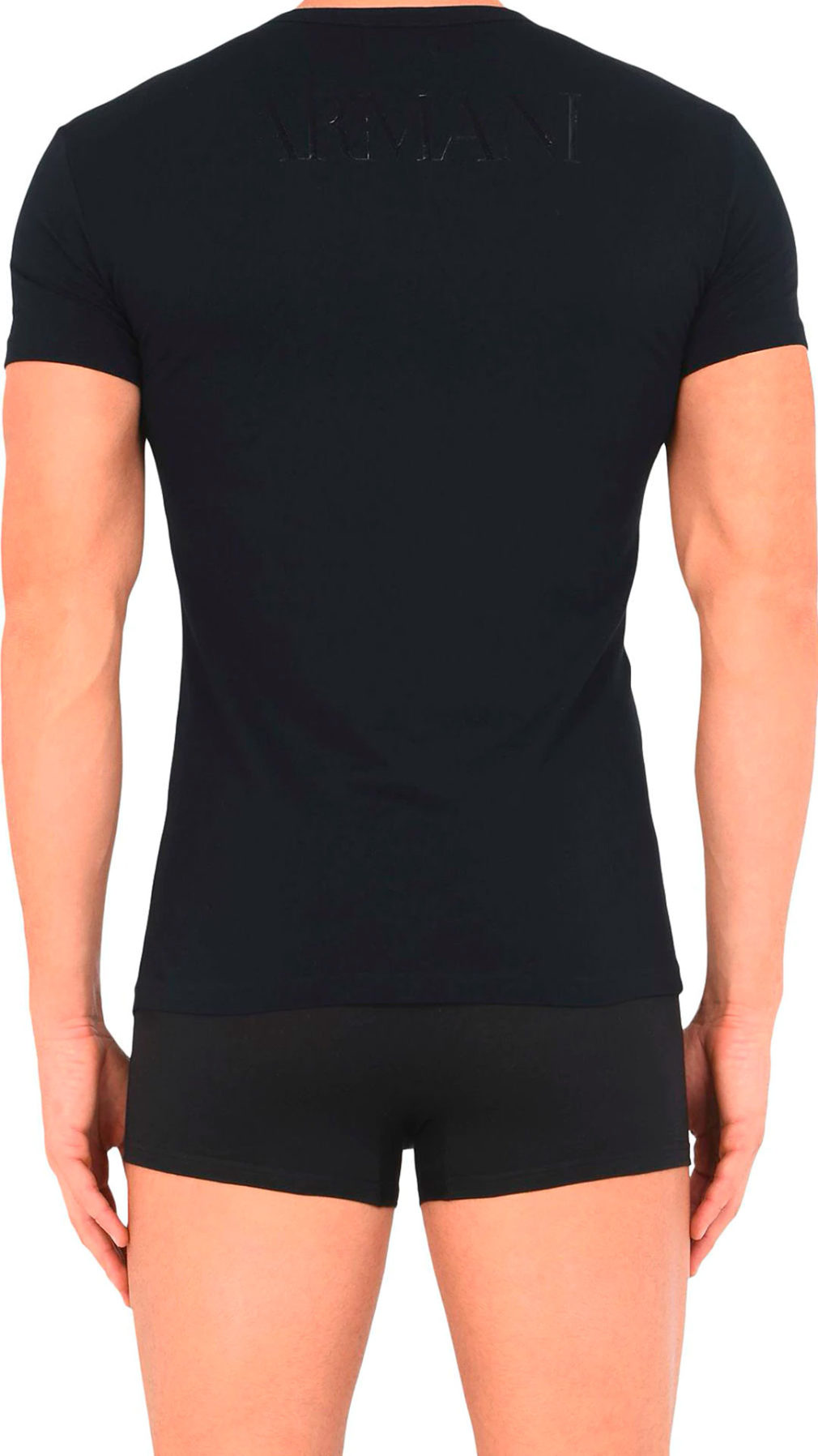 Camiseta Emporio Armani con logo en la parte delantera y parte trasera