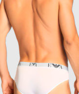 Slip Emporio Armani pack de 2 unidades en blanco