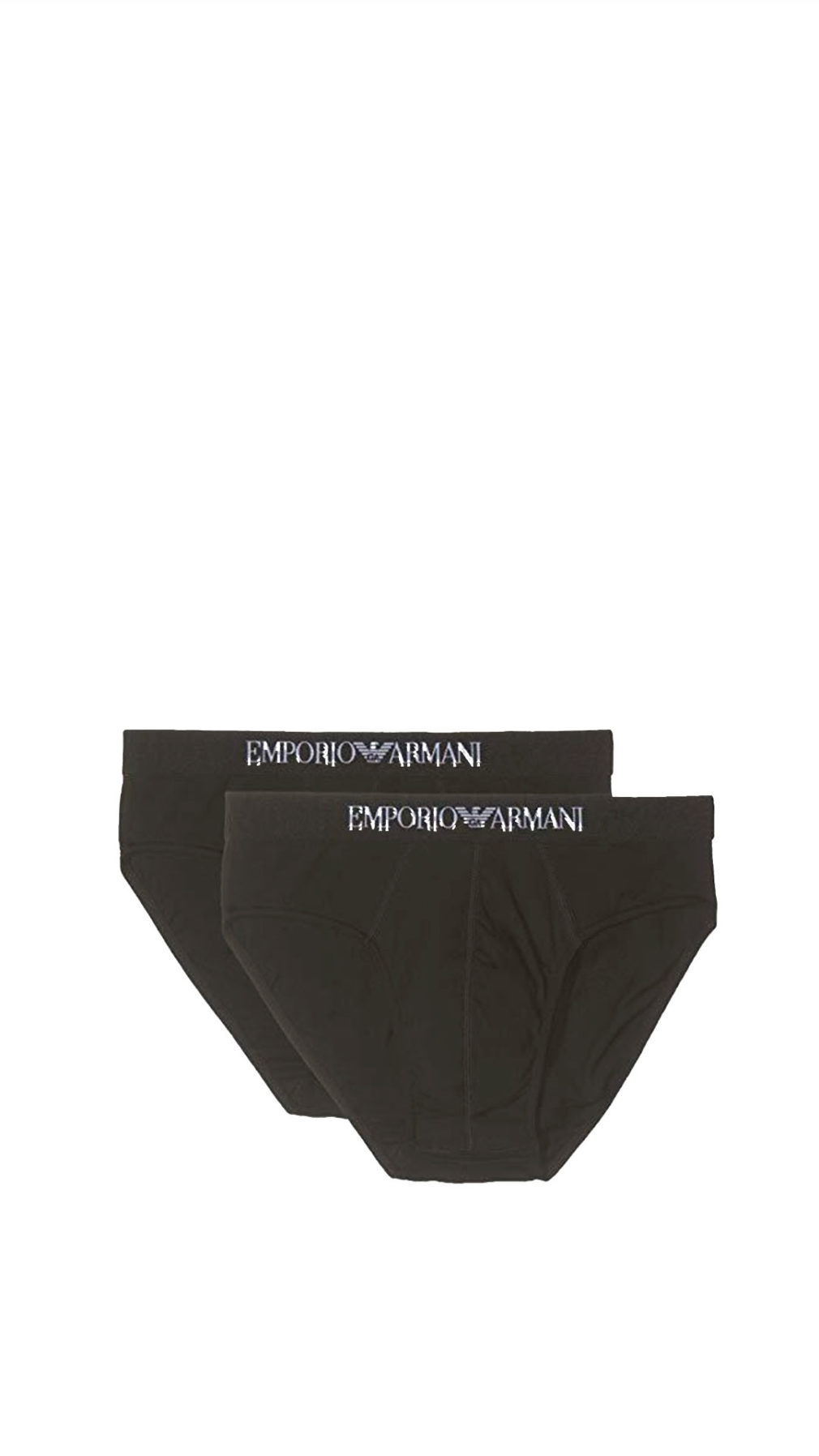 Slip Emporio Armani pack de 2 en negro