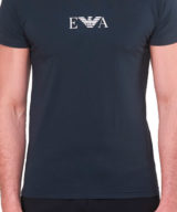 Camiseta Emporio Armani pack de 2 en azul con logo parte delantera