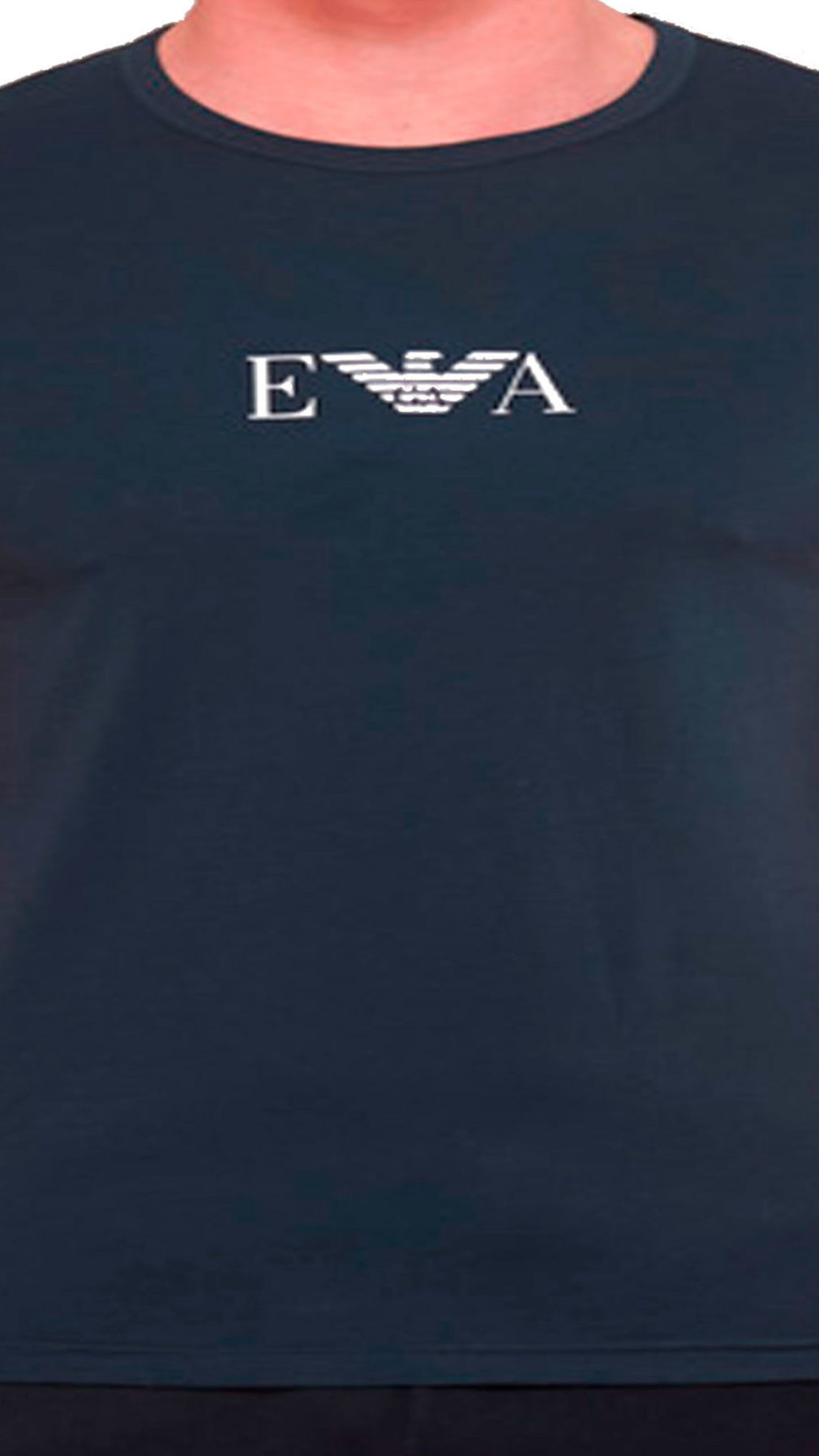 Camiseta Emporio Armani pack de 2 en azul con logo parte delantera