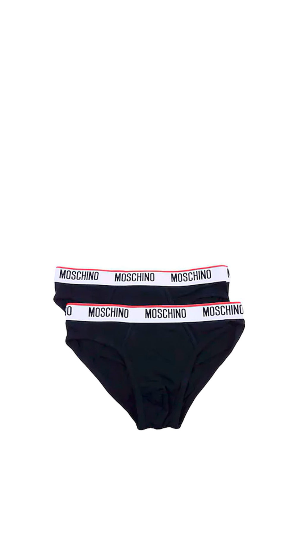 Slip Moschino pack de dos en negro