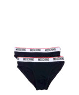 Slip Moschino pack de dos en negro