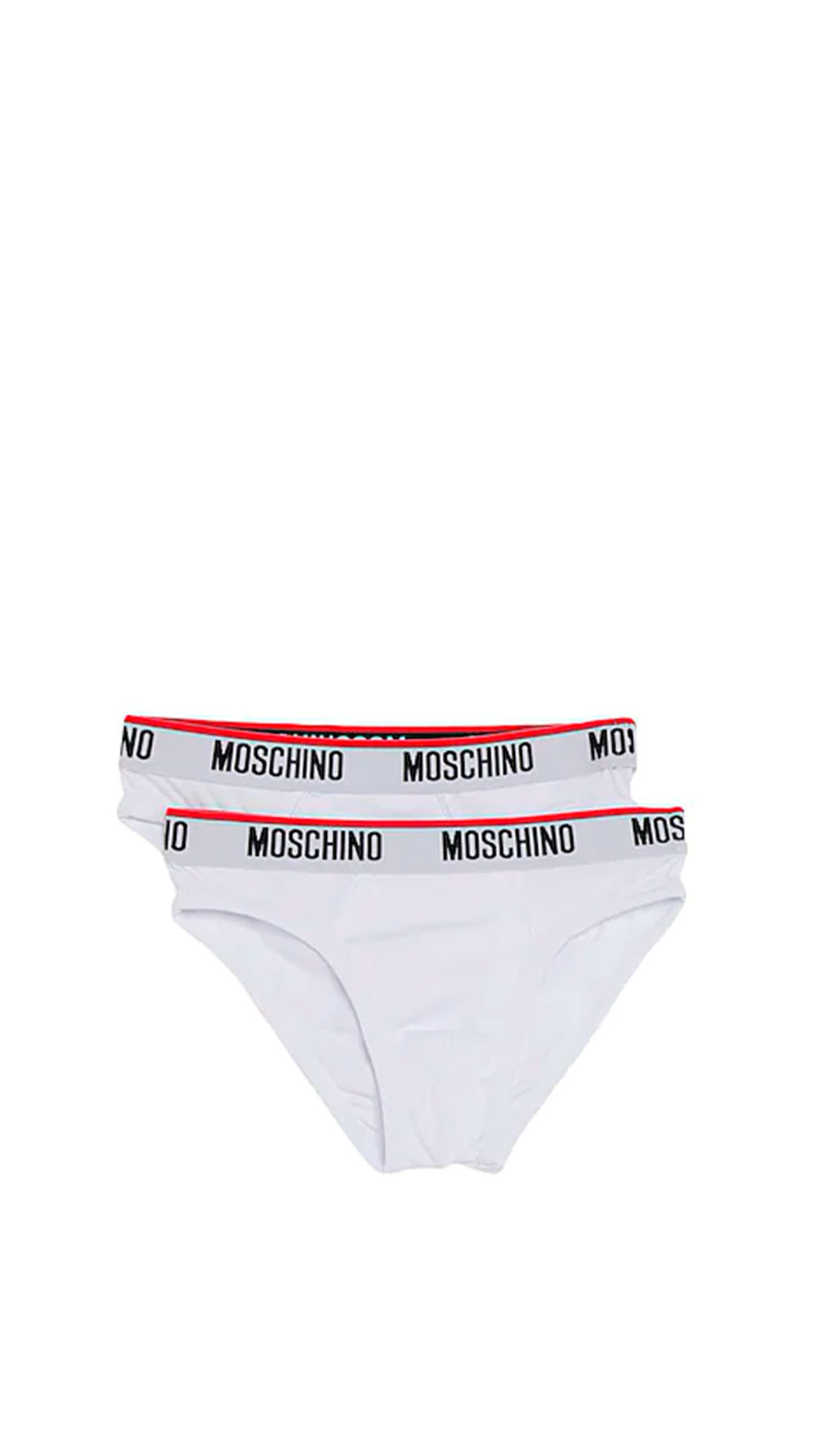 Slip Moschino pack de dos en blanco