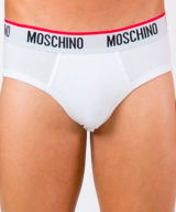 Slip Moschino pack de dos en blanco
