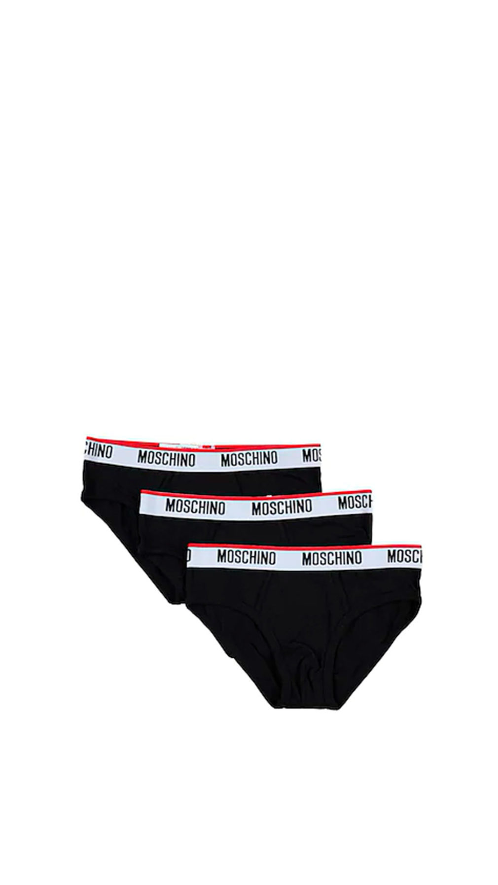 Slip Moschino pack de tres en negro