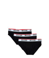 Slip Moschino pack de tres en negro