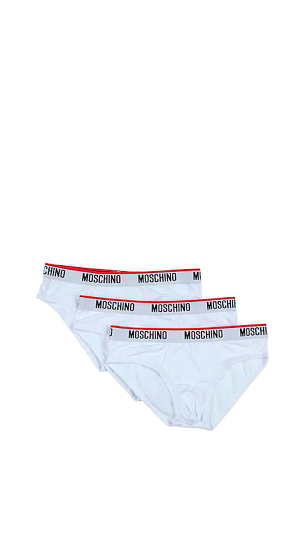 Slip Moschino pack de tres en blanco