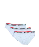 Slip Moschino pack de tres en blanco