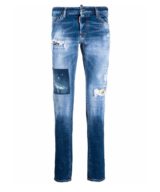 Jeans Slim Dsquared2 con motivos florales en parches
