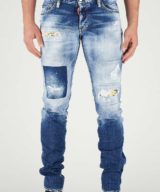 Jeans Slim Dsquared2 con motivos florales en parches