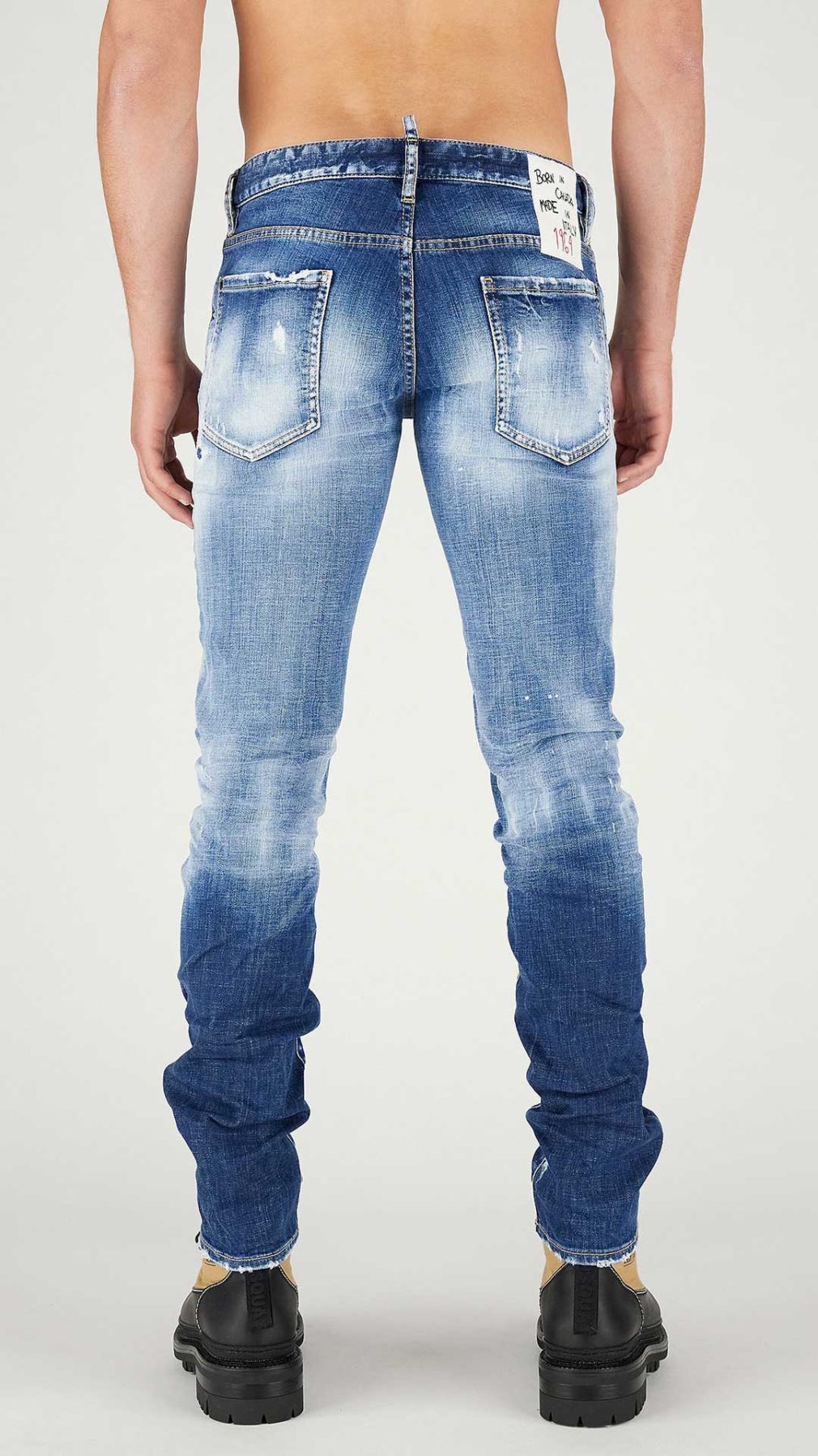 Jeans Slim Dsquared2 con motivos florales en parches