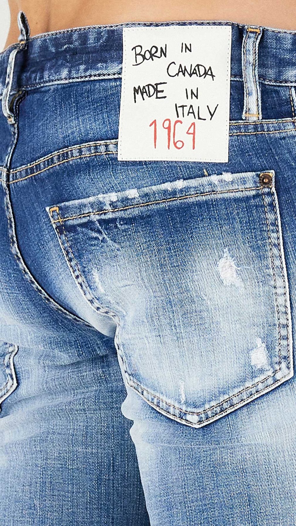 Jeans Slim Dsquared2 con motivos florales en parches
