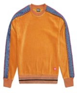 Sudadera Diesel presenta un parche con el logotipo ‘D’ bordado en la parte delantera y bandas de denim en las mangas