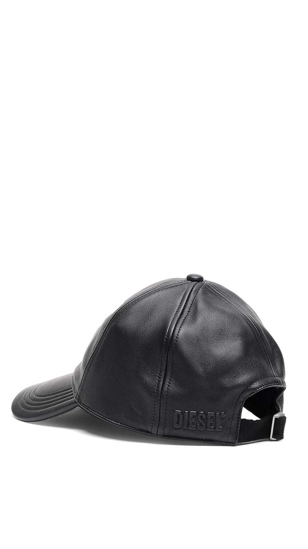 Gorra Diesel de béisbol liviano y acolchado con un parche del logotipo en goma