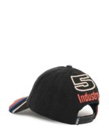 Gorra Diesel de béisbol de algodón con motivos bordados de estilo retro y eslóganes inspirados en las carreras.