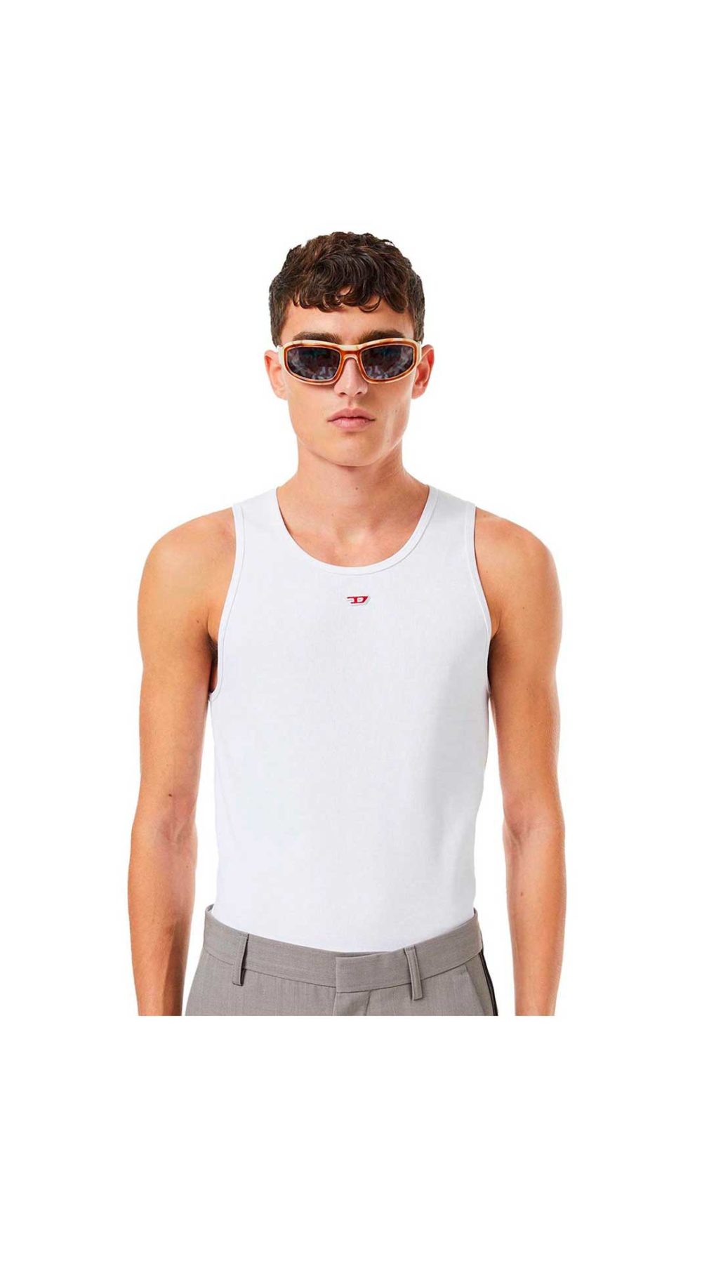Camiseta Diesel tirantes de canalé slim fit