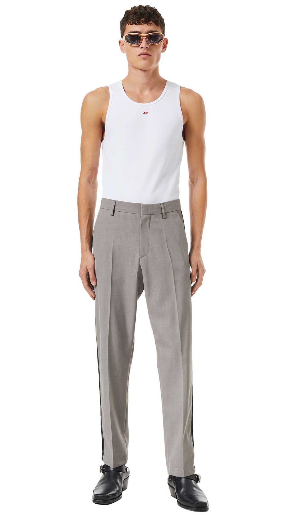 Camiseta Diesel tirantes de canalé slim fit