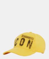 Gorra amarilla con logo Dsquared2 Icon parte delantera