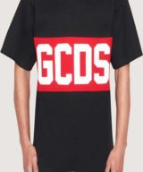Camiseta negra GCDS con logo estampado