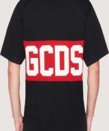 Camiseta negra GCDS con logo estampado