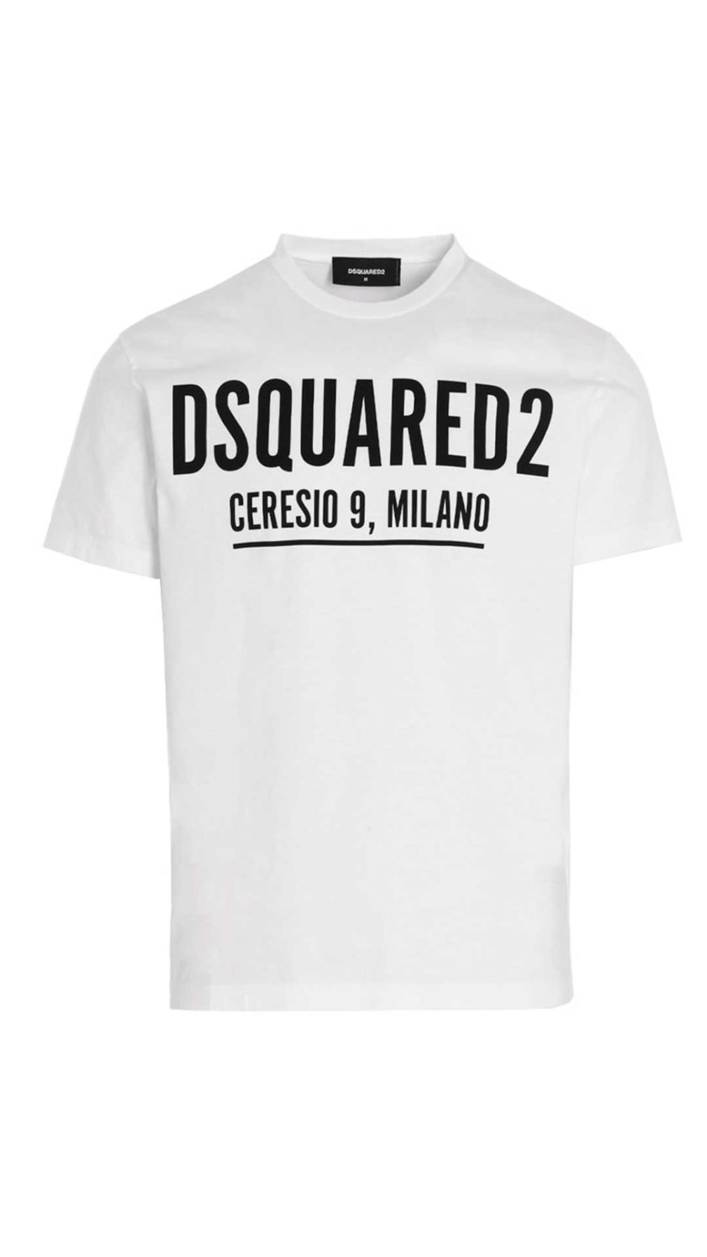 Camiseta blanca Dsquared2 con logo en la parte delantera