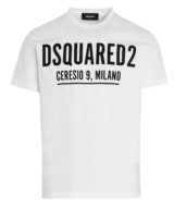 Camiseta blanca Dsquared2 con logo en la parte delantera