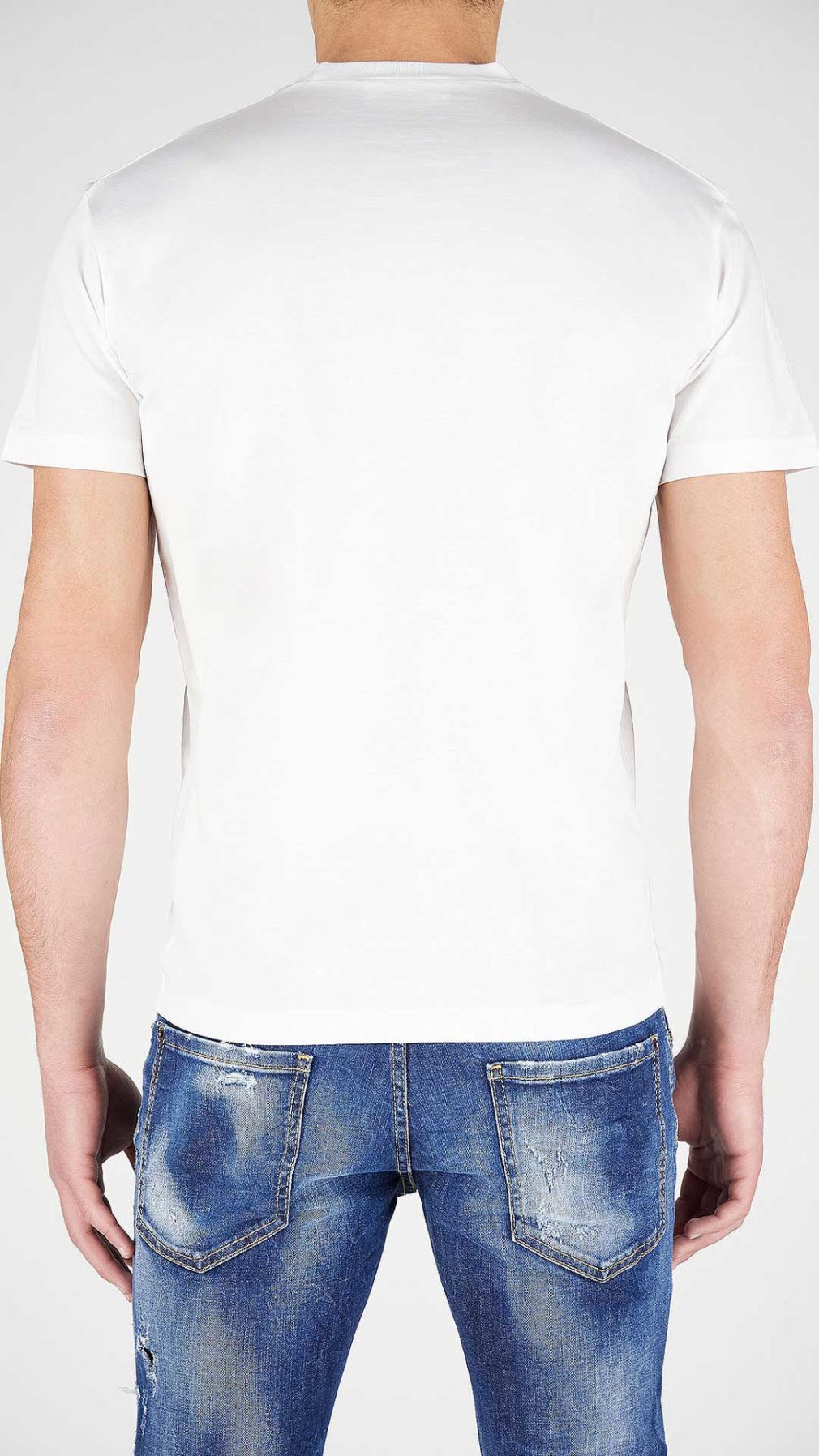 Camiseta blanca Dsquared2 con logo en la parte delantera
