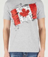 Camiseta Dsquared2 con estampado de hoja de Canadá