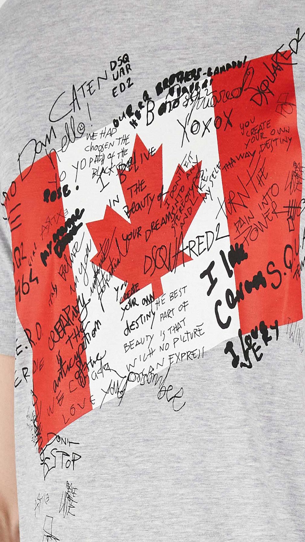 Camiseta Dsquared2 con estampado de hoja de Canadá