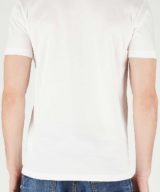Camiseta blanca Dsquared2 con estampado de hoja de Canadá
