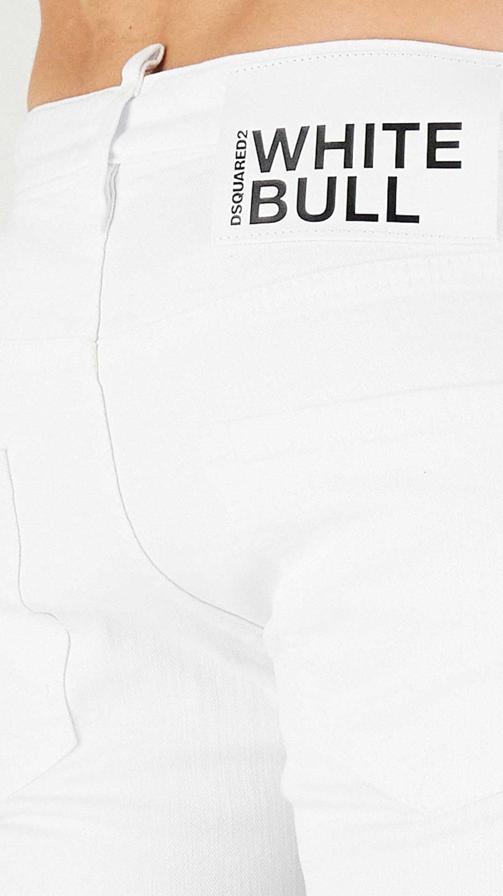 Jeans Skater Dsquared2 etiqueta white bull