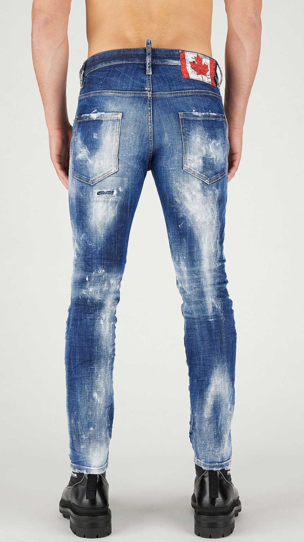 Jeans Skater Dsquared2 etiqueta estampado hoja Canadá
