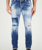 Jeans Skater Dsquared2 con motivos florales en los parches