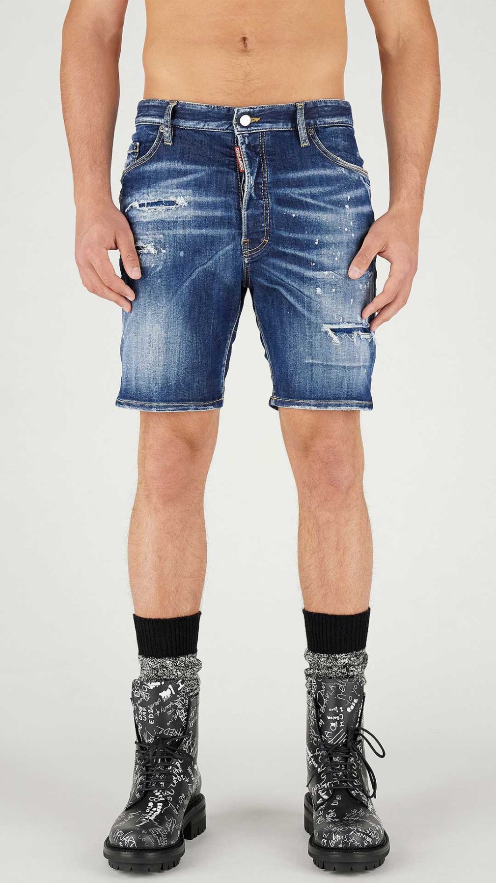 Pantalón corto etiqueta con logo Canadian label Dsquared2