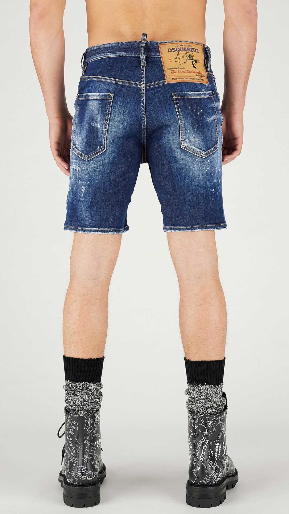 Pantalón corto etiqueta con logo Canadian label Dsquared2