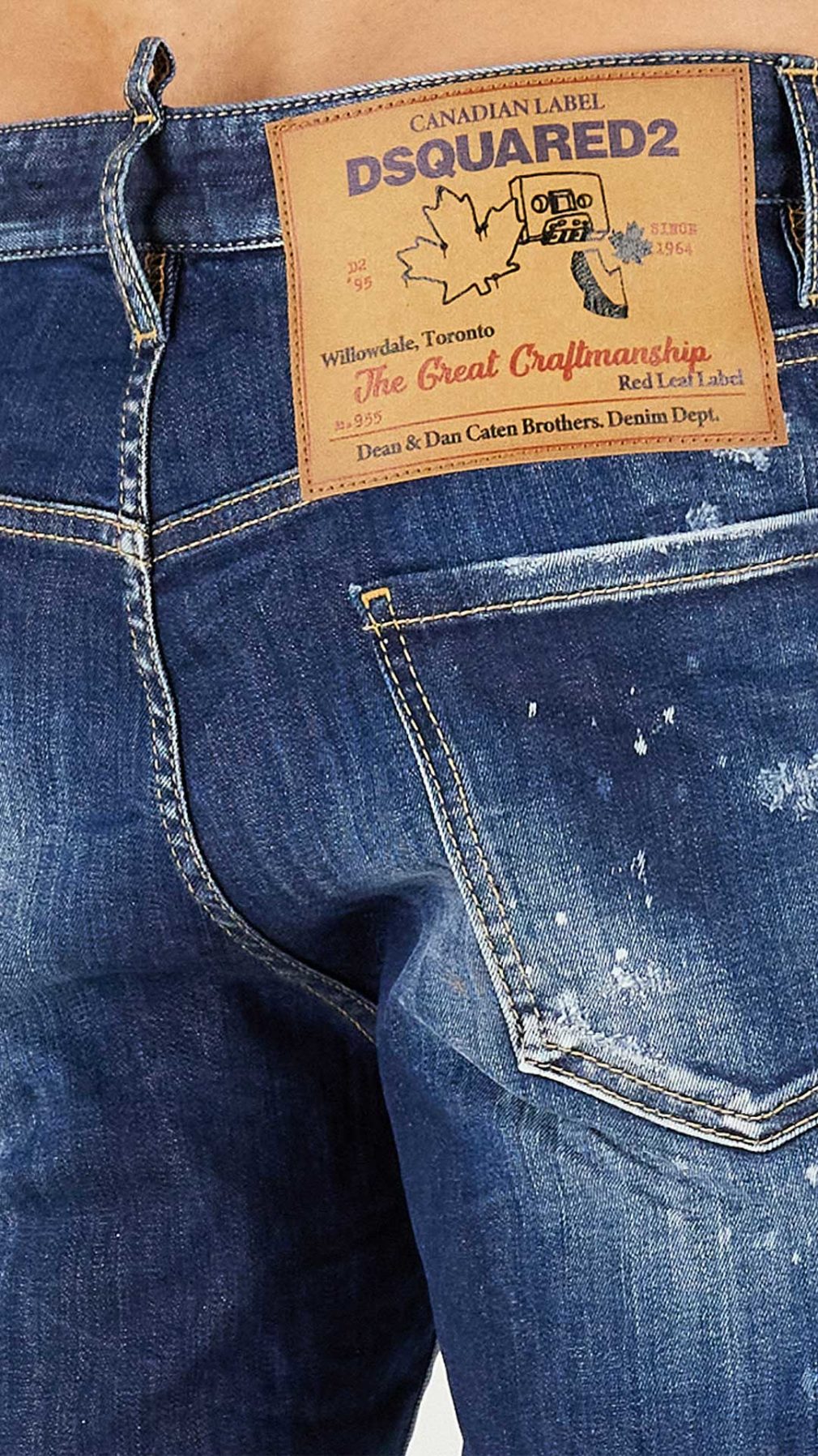 Pantalón corto etiqueta con logo Canadian label Dsquared2