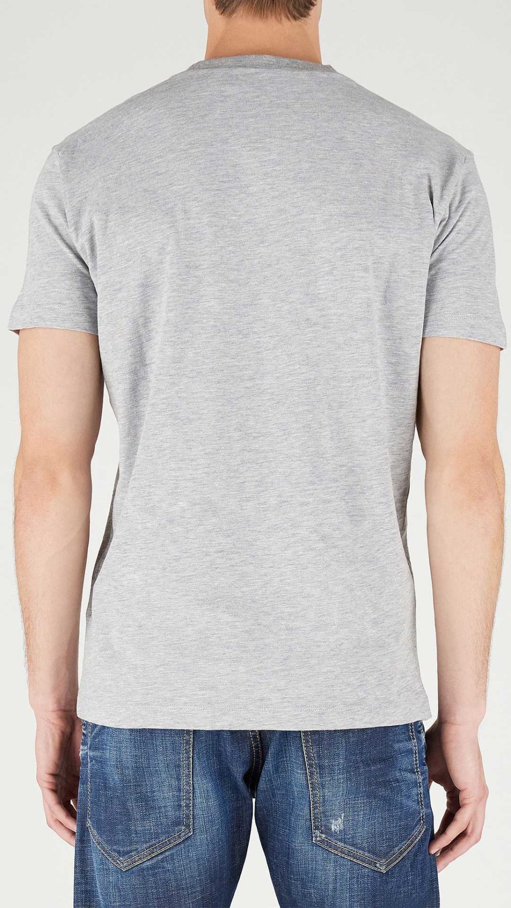 Camiseta gris Dsquared2 con logo estampado en l aparte delantera