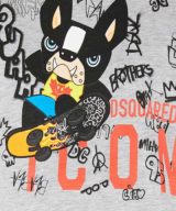 Camiseta gris Dsquared2 con logo estampado en l aparte delantera
