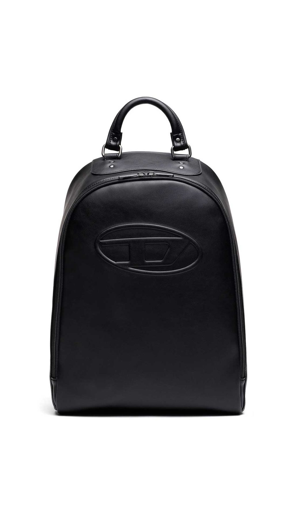 Mochila Diesel presenta una forma redondeada y un logotipo ovalado ‘D’