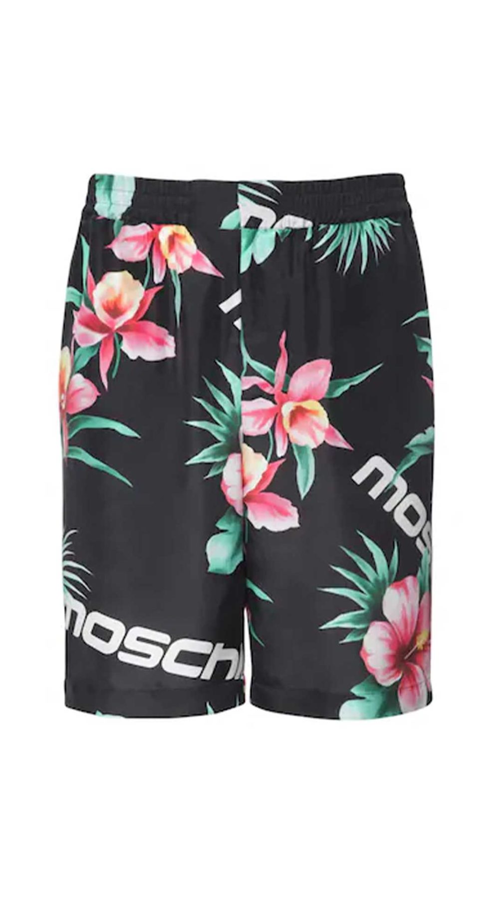 Pantalón corto Moschino estampado en todo el tejido con logotipo