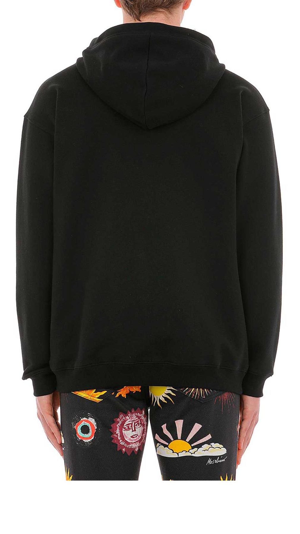 Sudadera Moschino con capucha y estampado en la parte delantera