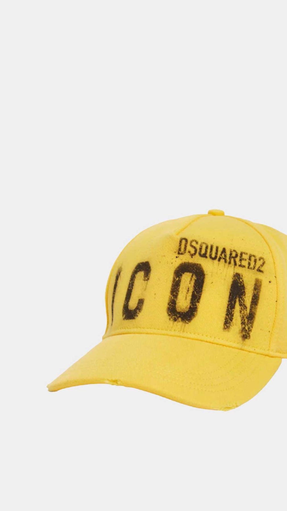 Gorra amarilla con logo Dsquared2 Icon parte delantera