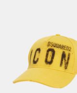 Gorra amarilla con logo Dsquared2 Icon parte delantera