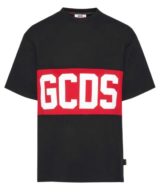 Camiseta negra GCDS con logo estampado