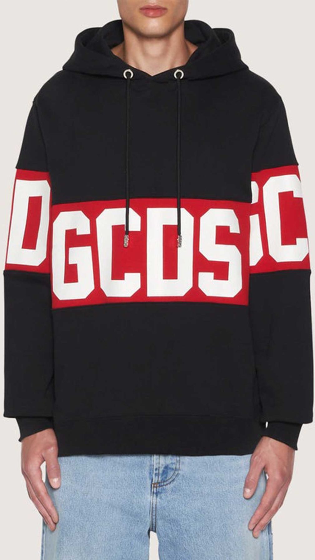 Sudadera GCDS con capucha logo en la parte delantera y trasera